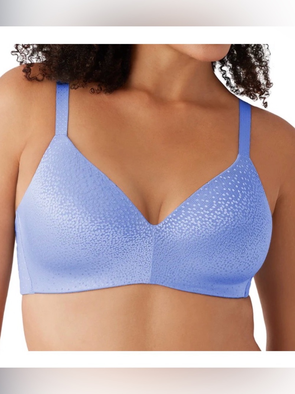 Wacoal Light Periwinkle Blue Seamless Comfort Back Appeal Wire Free Bra 38DDD
